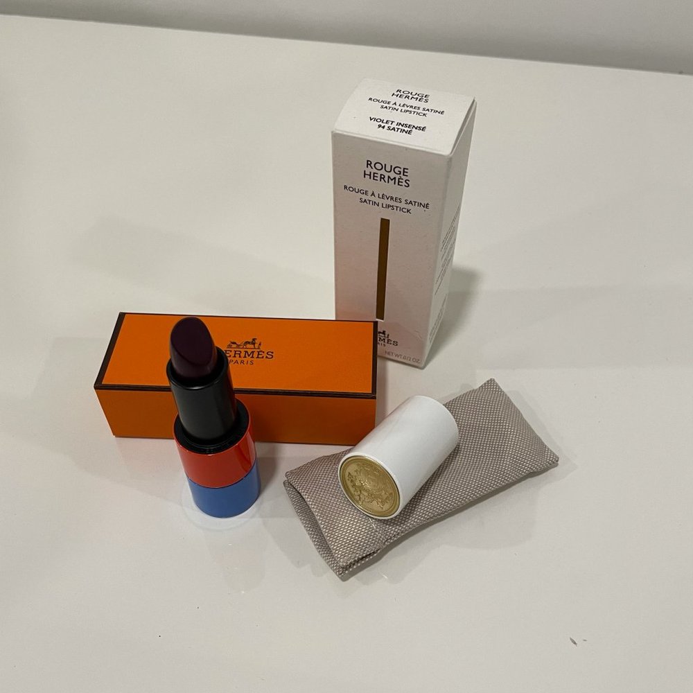 Limited Edition Rouge Hermes Violet Insense 94 Satine Lipstick
